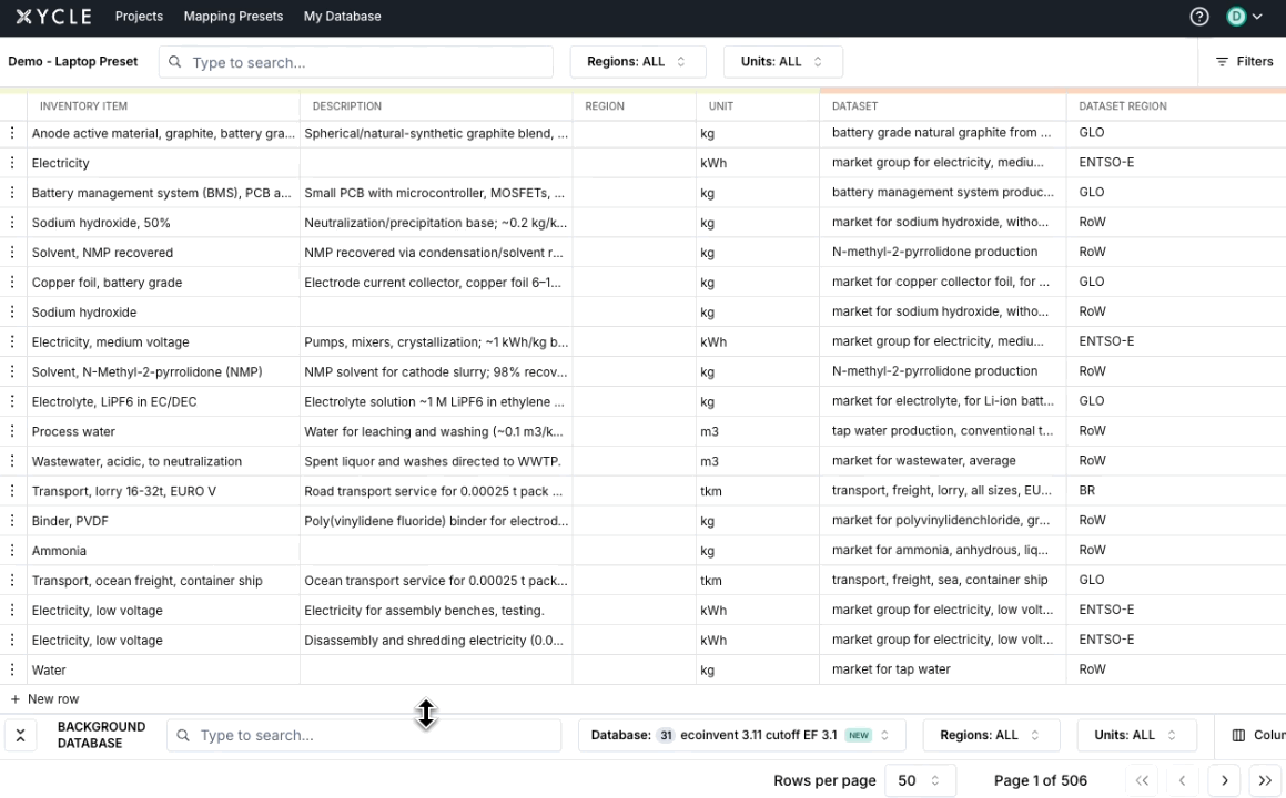 Edit Mapping Preset in XYCLE