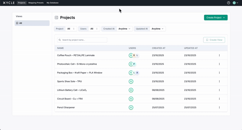 How to create a view